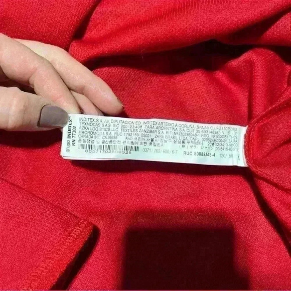 Zara Girls Soft Collection Skirt Size 6/7 Or 120 Cm NWT Red Ruffle, Holiday - Picture 7 of 8